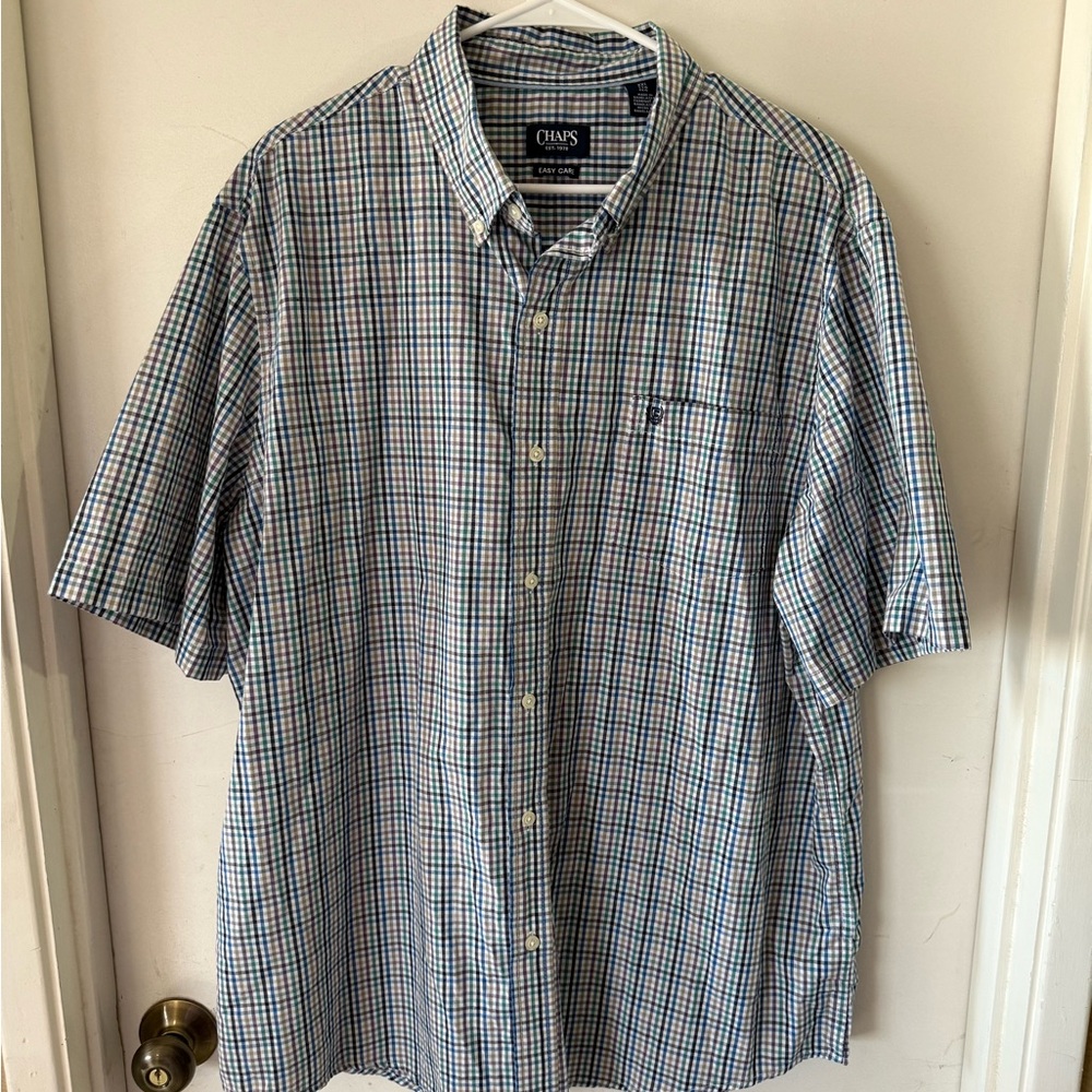 Chaps Men’s Button Down Multi Colored Plaid Shirt… - image 5